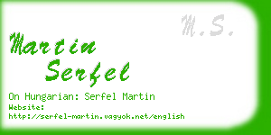 martin serfel business card